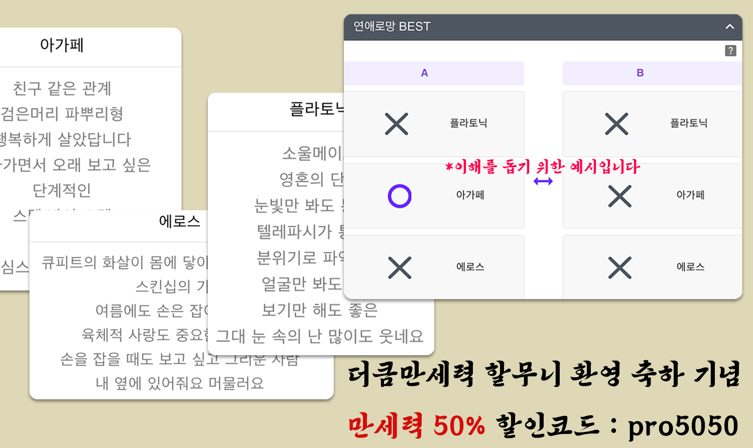 갑목과 계수의 성별별 궁합 흐름